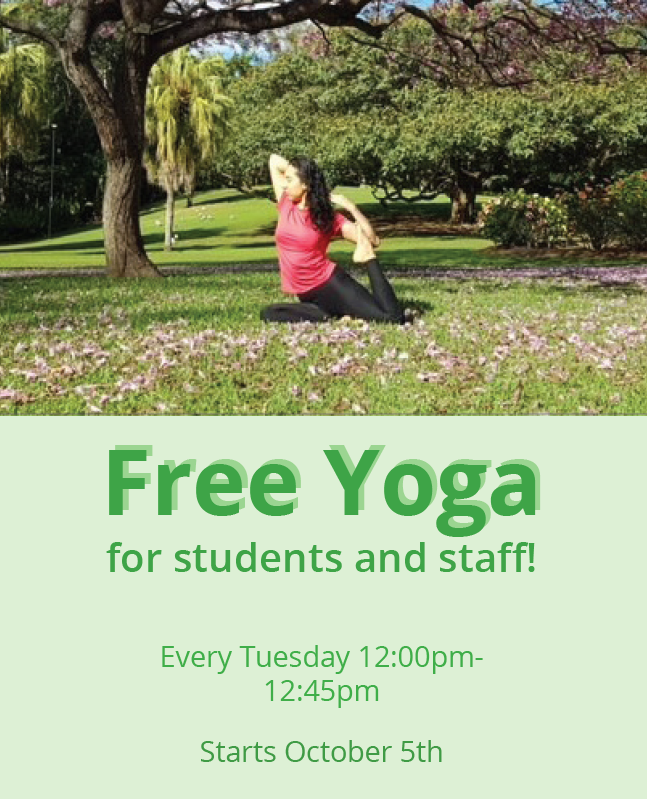 free yoga at apac tuesdays 12-12.30pm